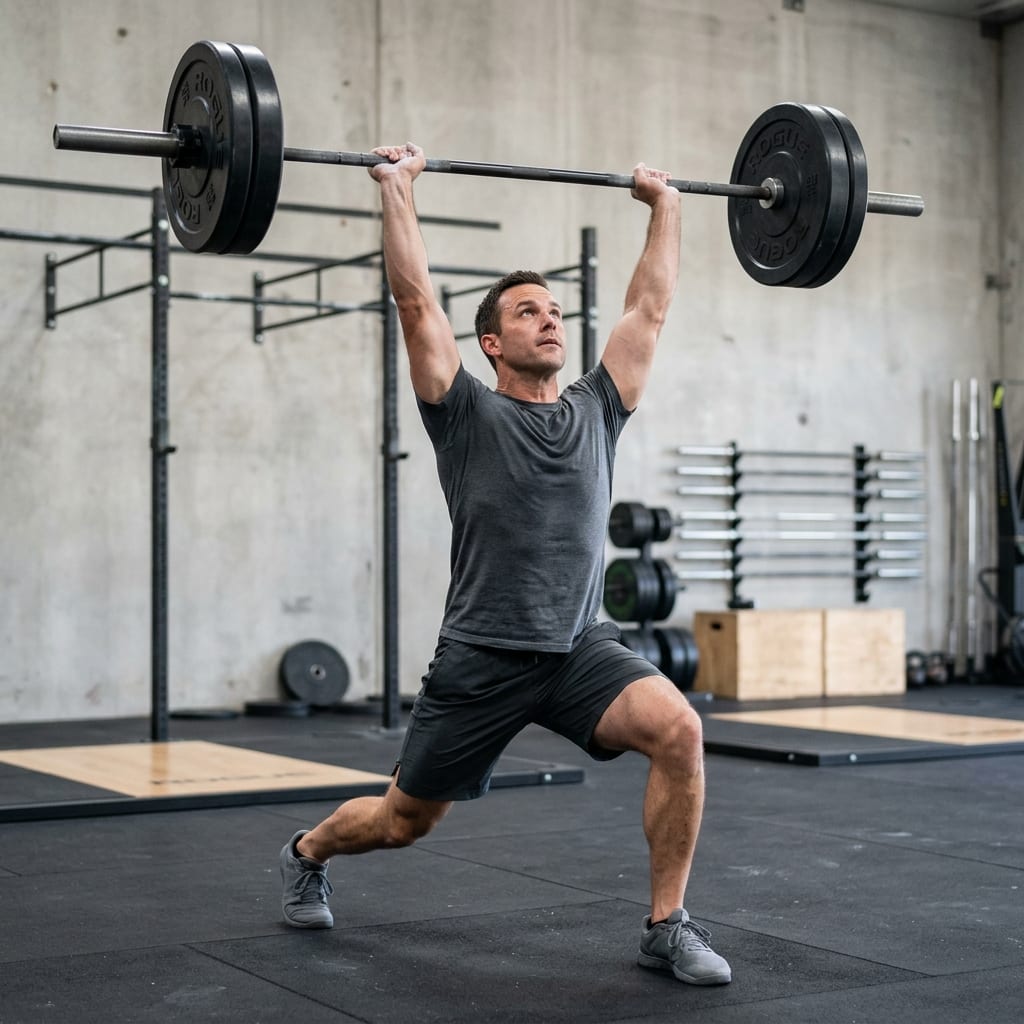 Weightlifting Track: Paused Hang Power Cleans and Split Jerks