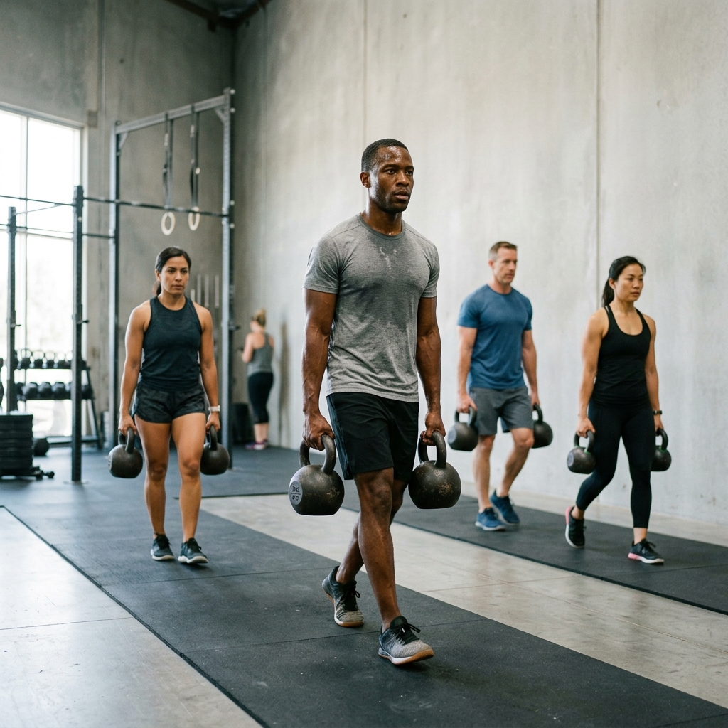 WOD: Adobe & Fallon House — Ring Rows, KB Taters, Farmer's Carry