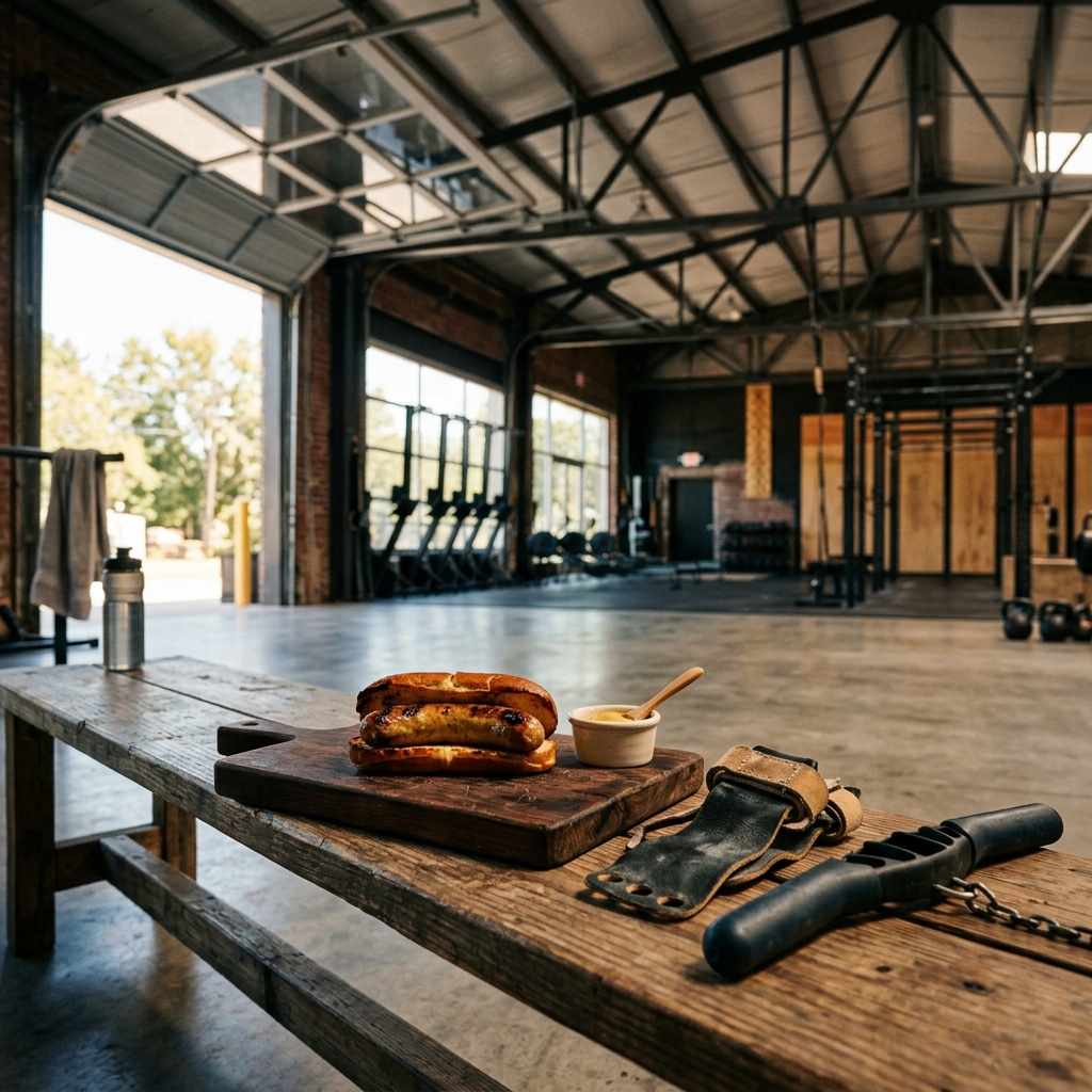 WOD: Bratwurst + Coney Island Dog + Bacon Wrapped Dog — For Time