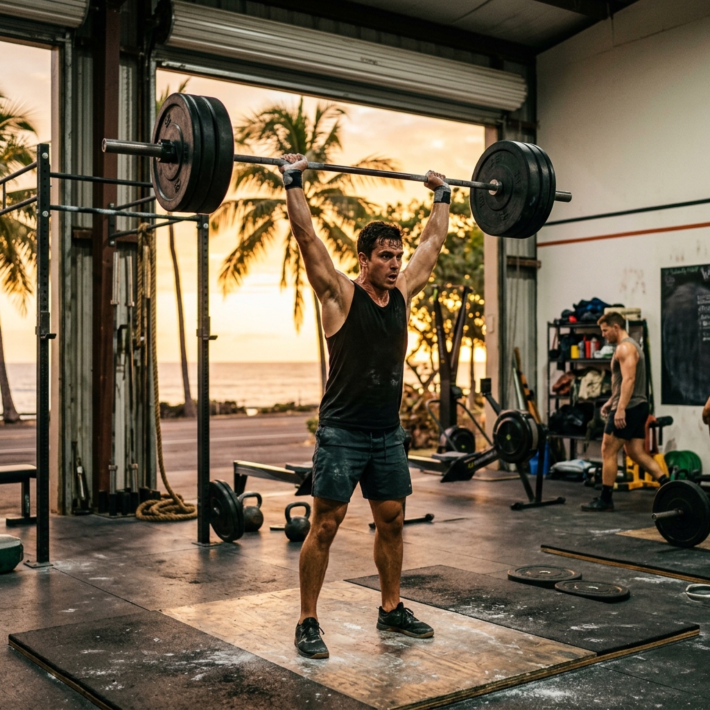 WOD: Thrusters + Hilo — Thruster, Air Squat, Push-Up