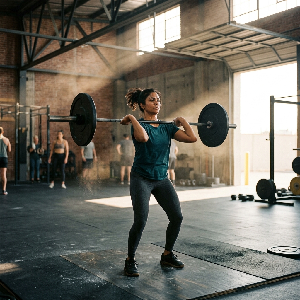 WOD: Hang Clean + Grand Canyon — Clean, Deadlift, Box Jump